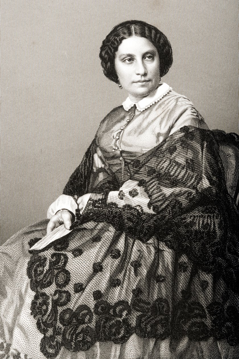 Madame Caroline Marie Felix Miolan-Carvalho (c.1827-95) gravée par D.J. Pound d