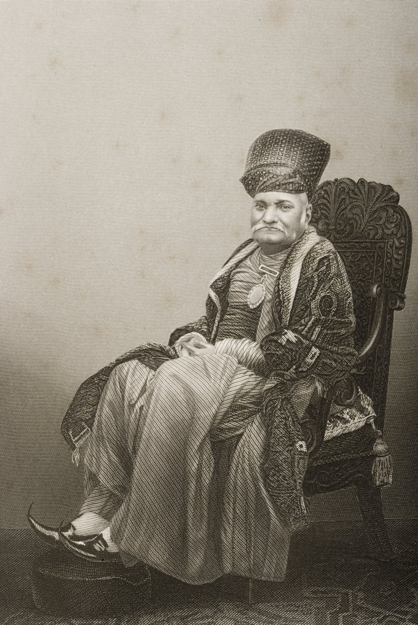 Sir Jamsetjee Jeejeebhoy (1783-1859) gravé par D.J. Pound d