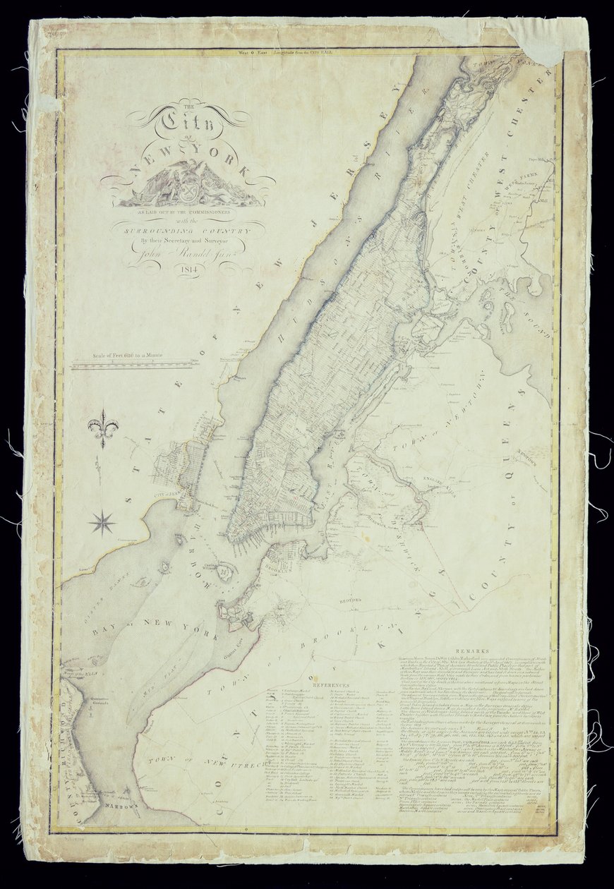 Carte de la ville de New York telle que tracée par les commissaires, 1814 - John Jr. Randel