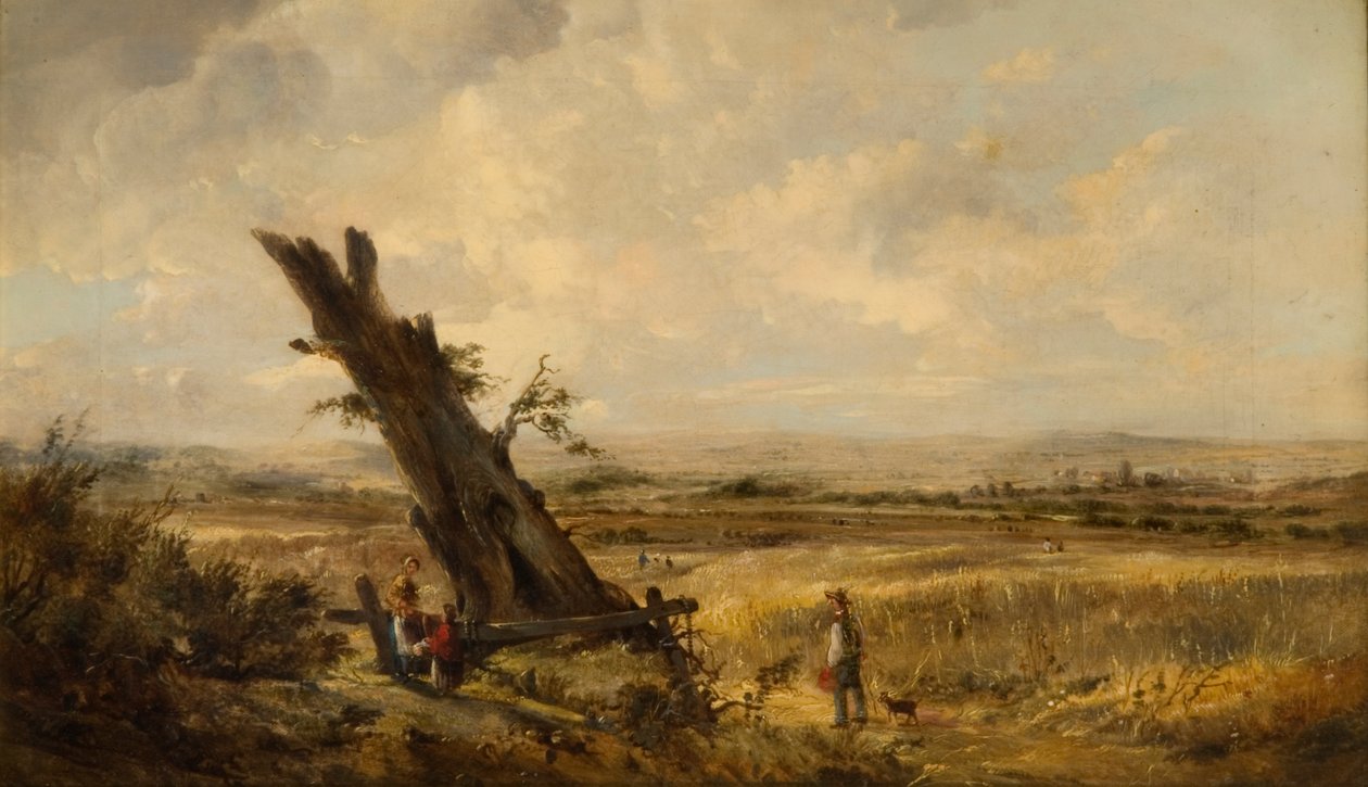 Paysage avec champ de blé - John Linnell