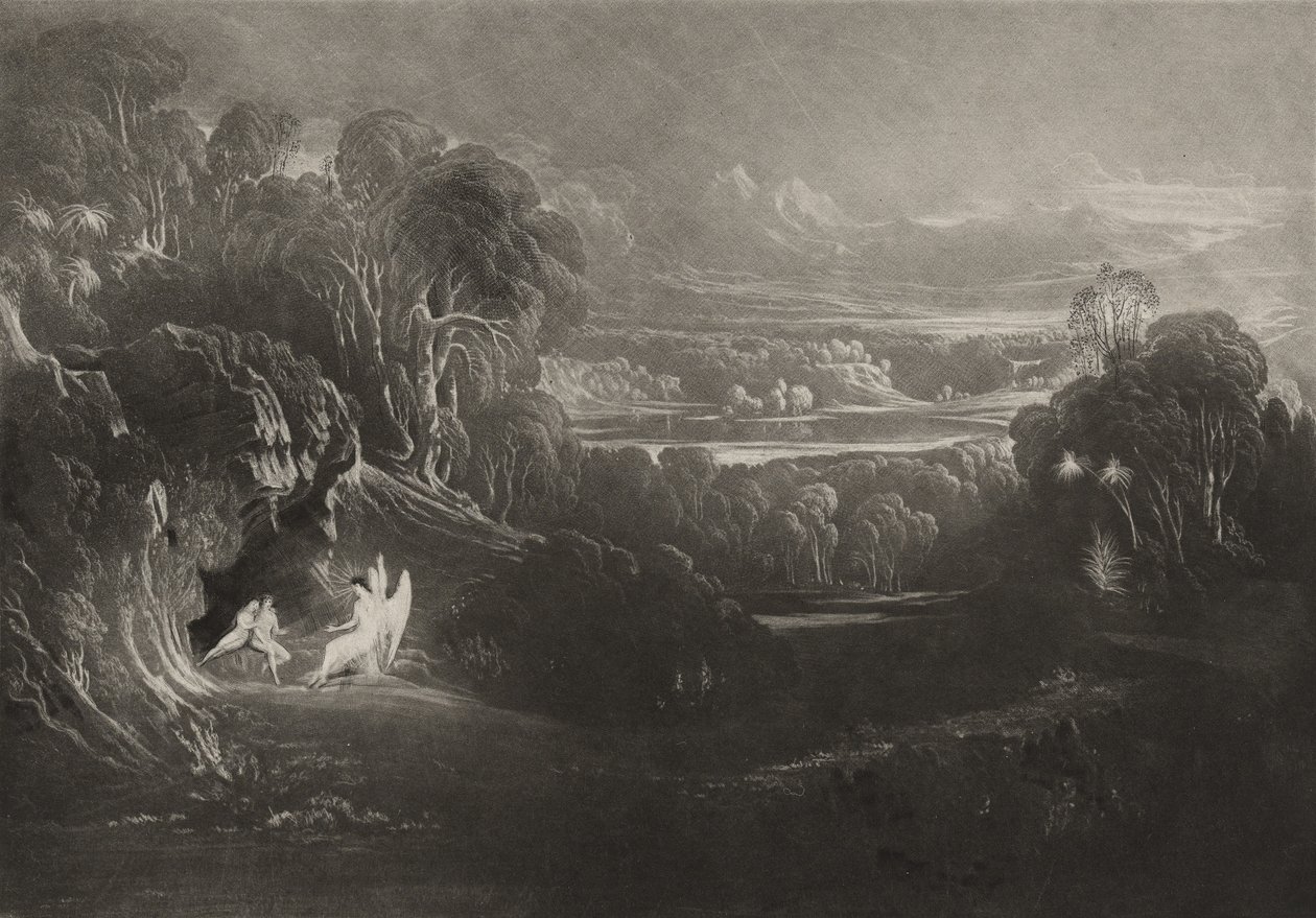 Raphaël conversant avec Adam et Ève, c.1827 - John Martin