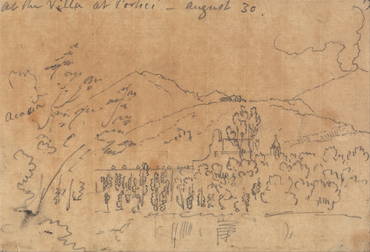 À la villa de Portici, 30 août - John Robert Cozens