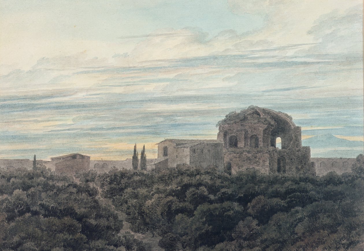 Temple de Minerve Médica - John Robert Cozens