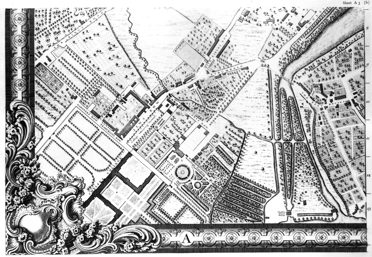 Carte de Chelsea, 1746 - John Rocque