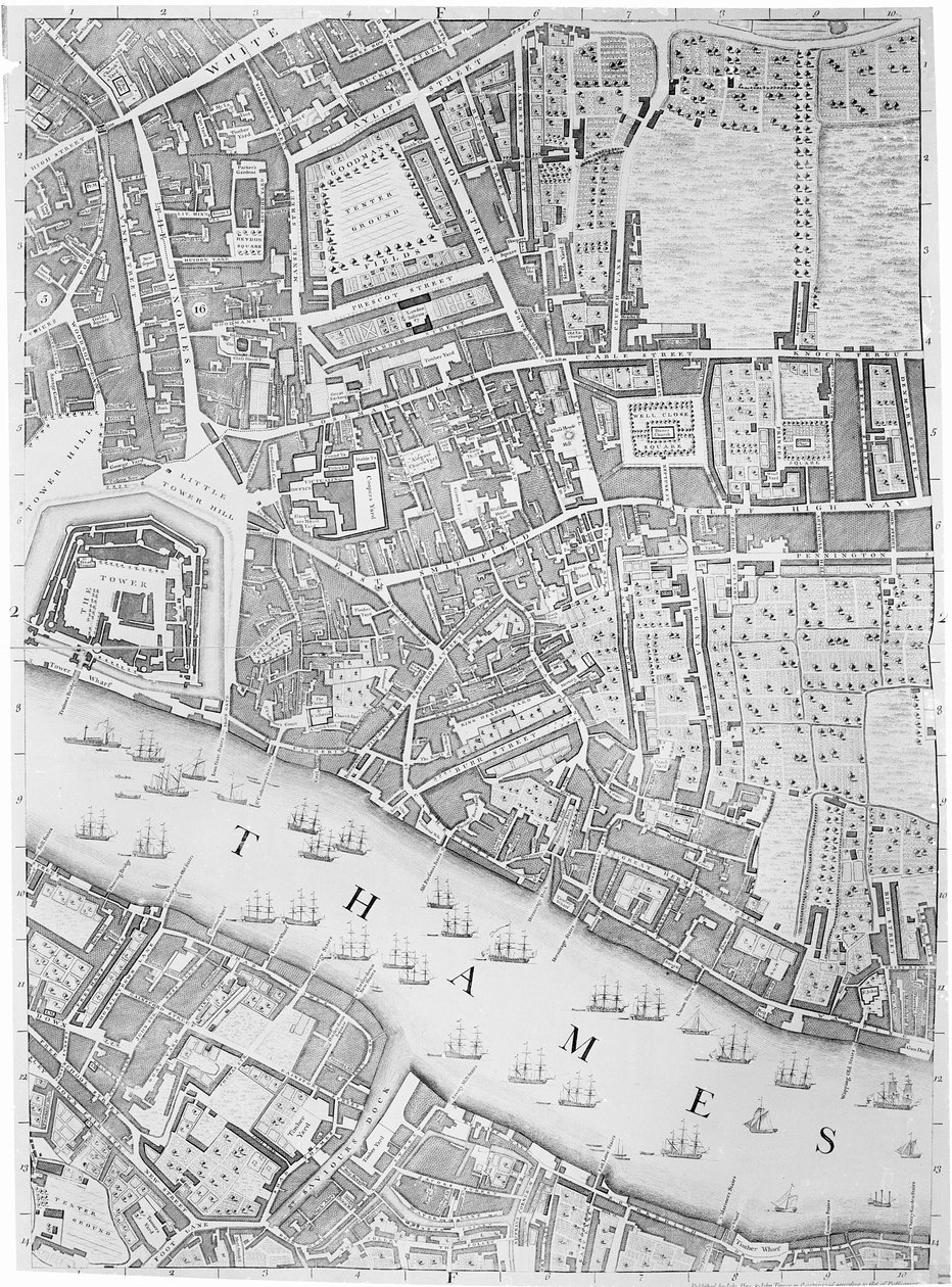Carte de la Tour de Londres, 1746 - John Rocque