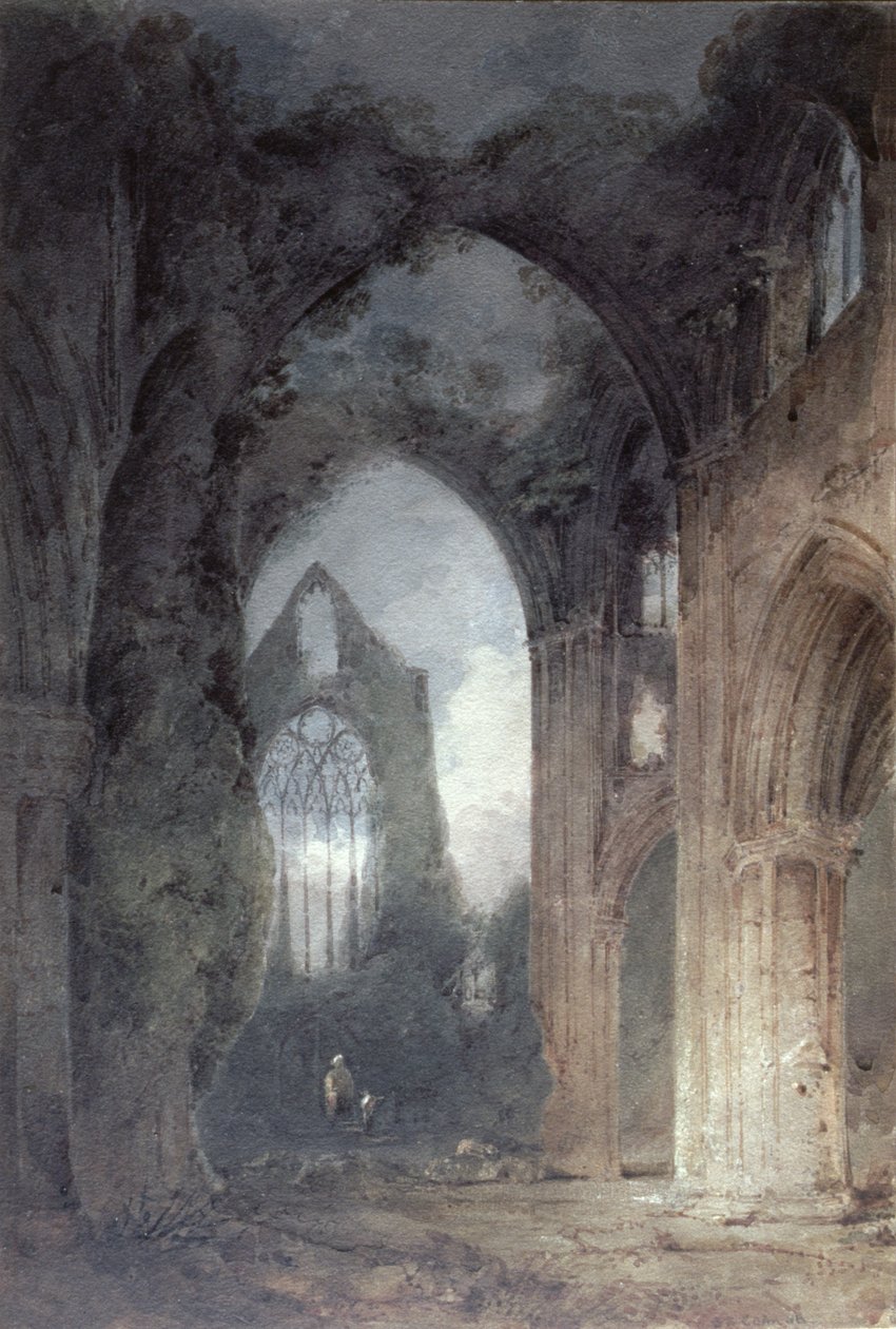Abbaye de Tintern au clair de lune - John Sell Cotman