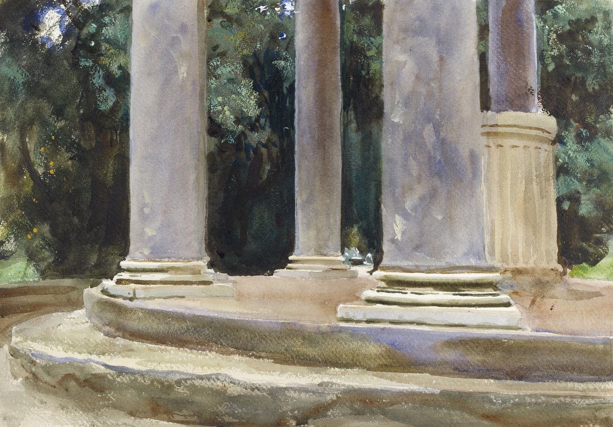 Vue entre les colonnes d