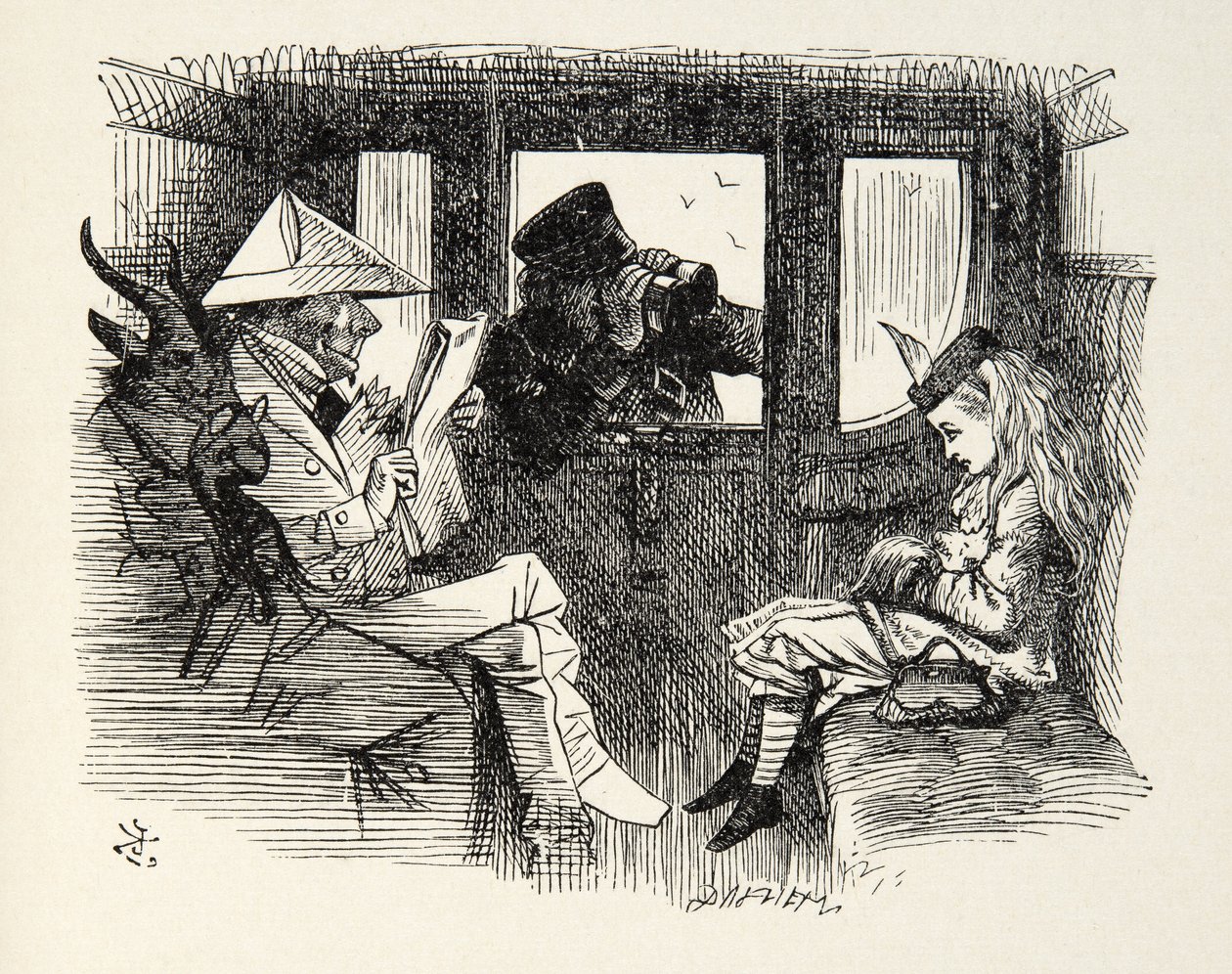 Alice dans le wagon, illustration de De l