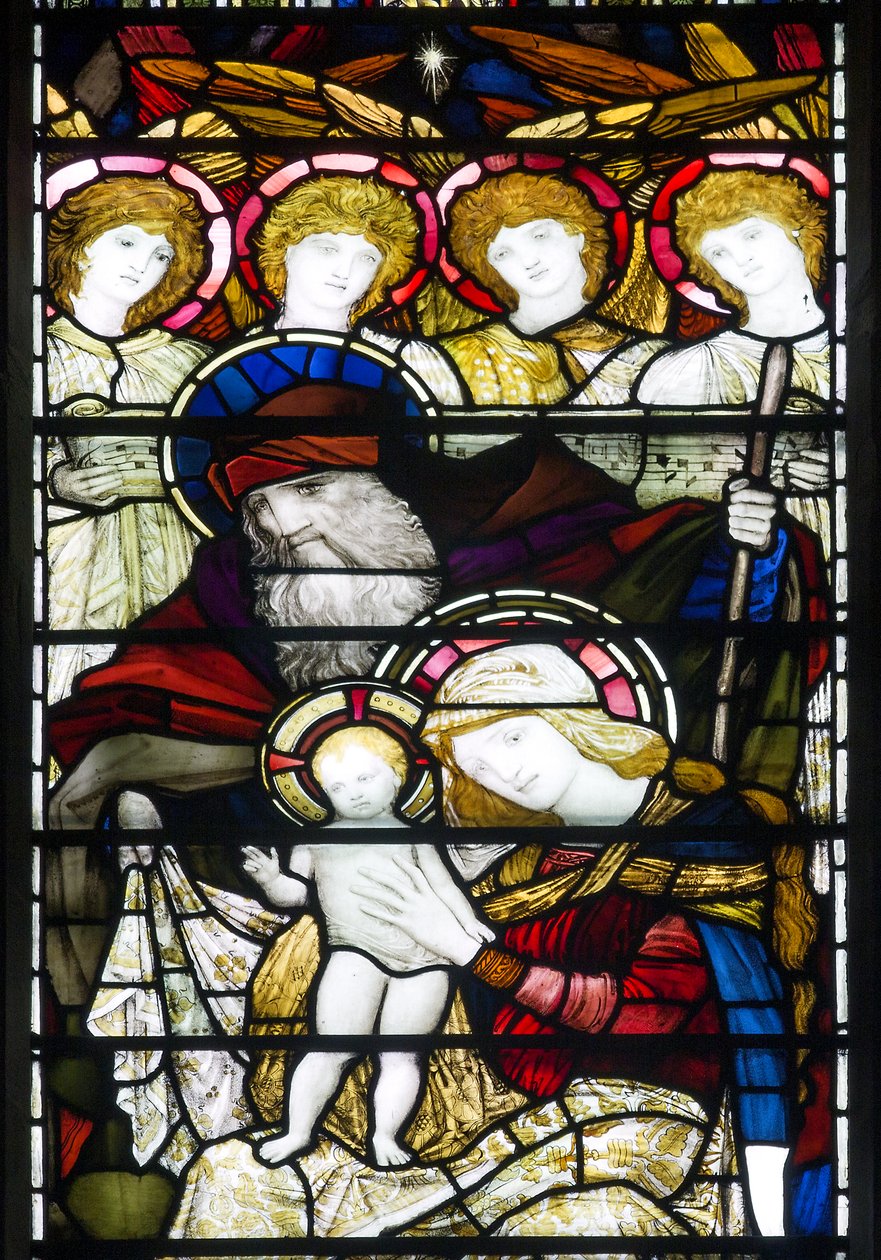 Jesmond, St George, Gateshead Stained Glass Co, John William Brown, La Nativité - John William Brown