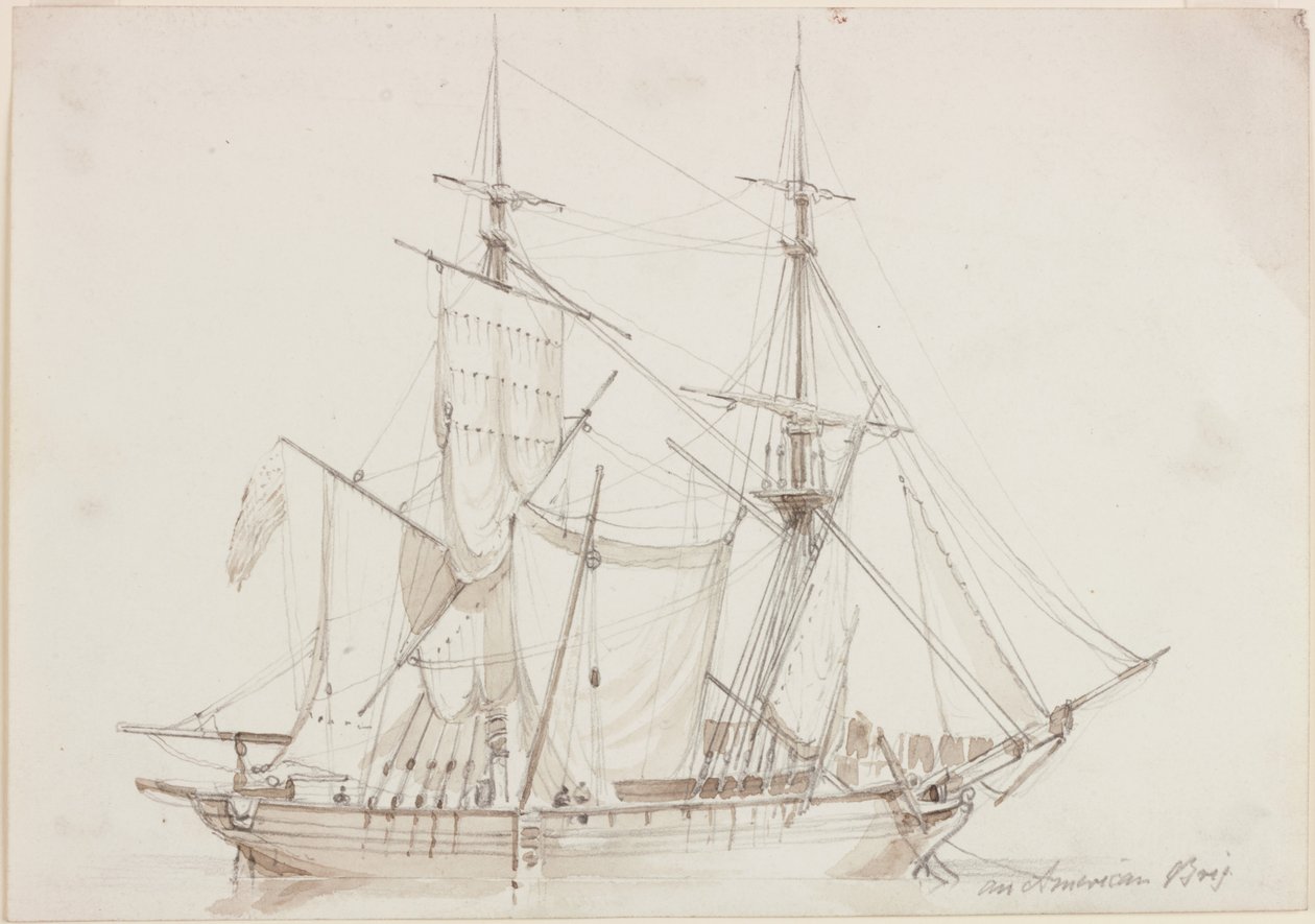 Une brigantine américaine - John Wilson Carmichael