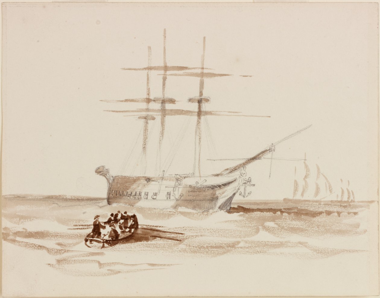 Étude de Composition pour un Paysage Marin - John Wilson Carmichael