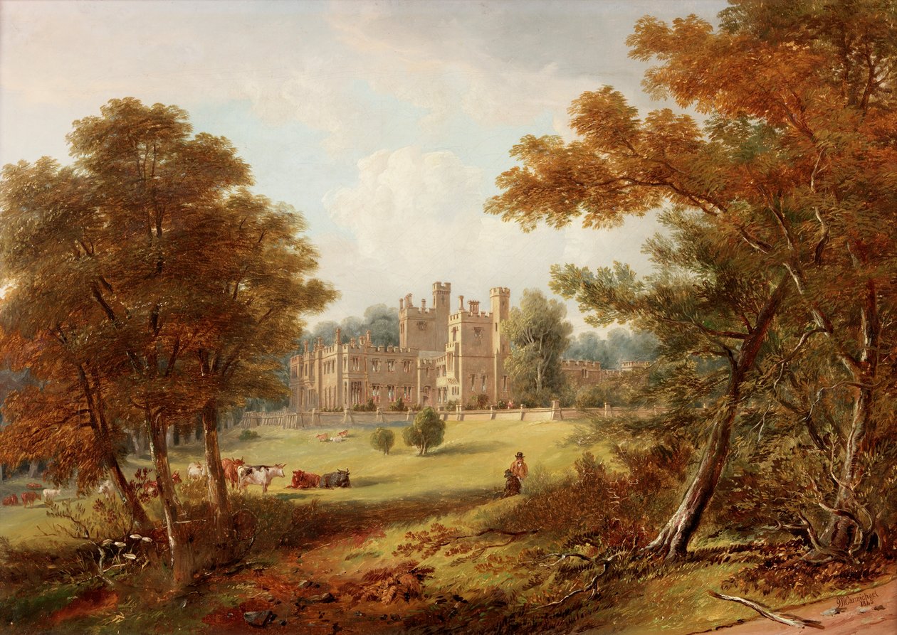 La façade du jardin, château de Beaufront, 1845 - John Wilson Carmichael