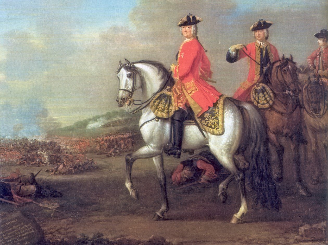 Georg II de Grande-Bretagne à la bataille de Dettingen - John Wootton