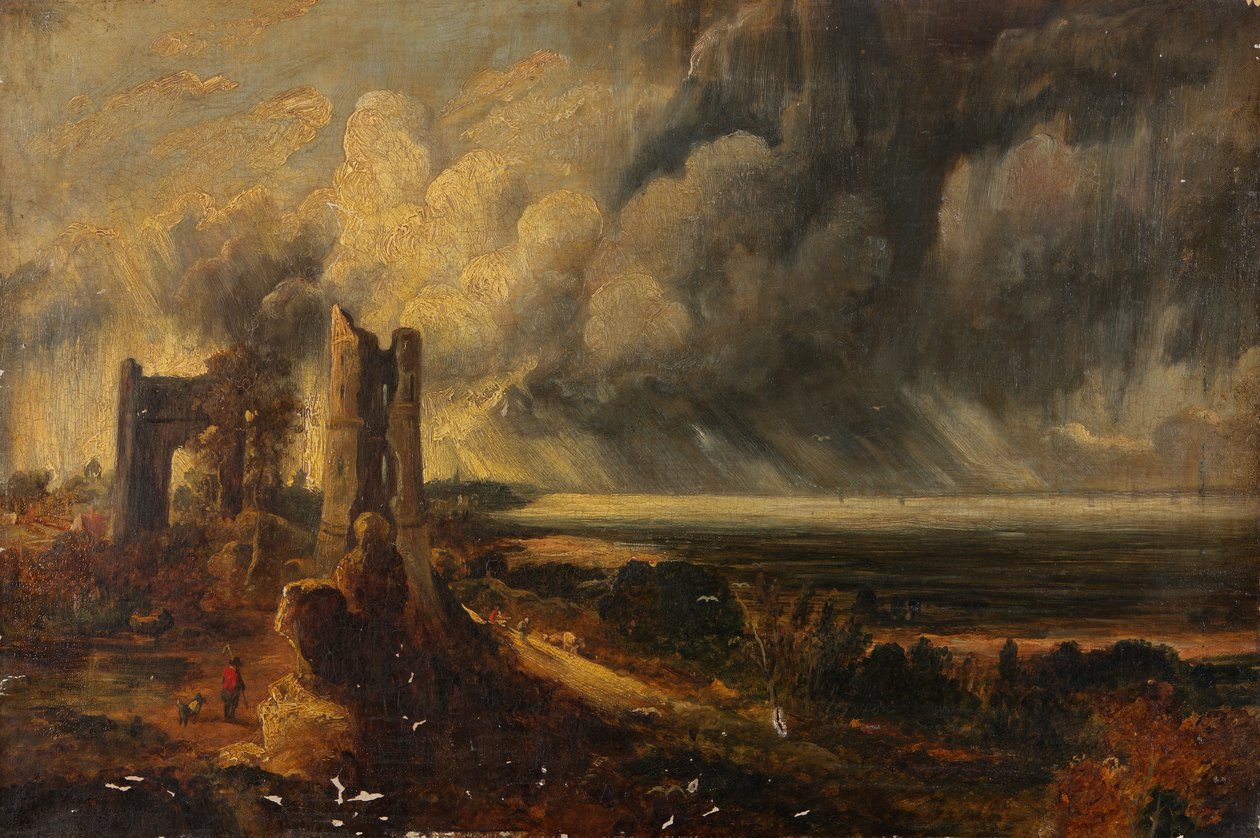 Château de Hadleigh, embouchure de la Tamise – Matin après une nuit orageuse - John (after) Constable