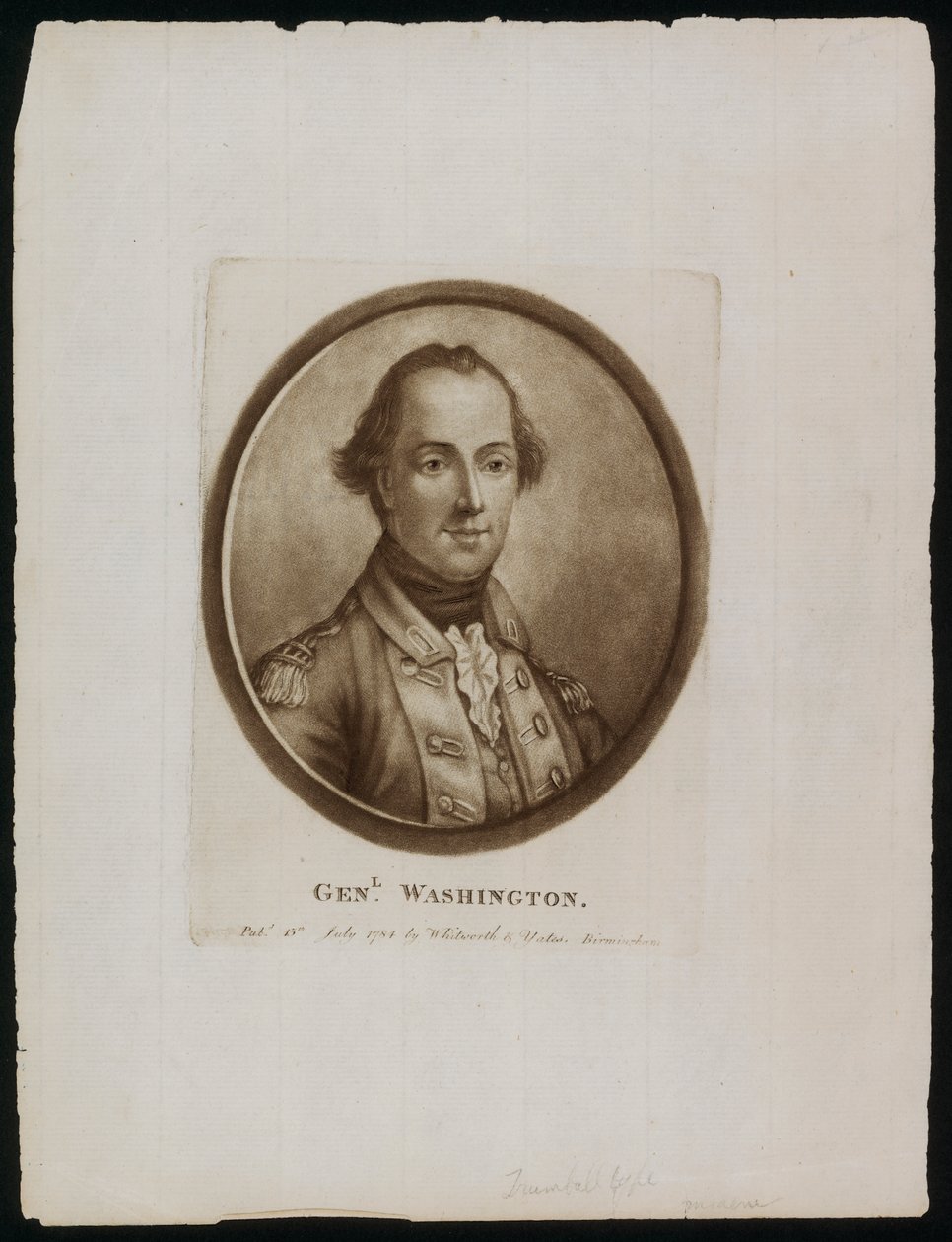 Portrait du général [George] Washington (gravure) - John (after) Trumbull
