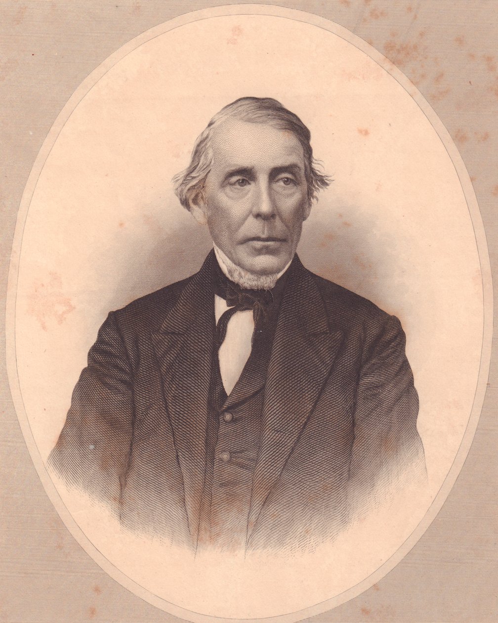 Portrait du pasteur méthodiste américain John Price Durbin (1800-1876), gravure par W Wellstood du ladies