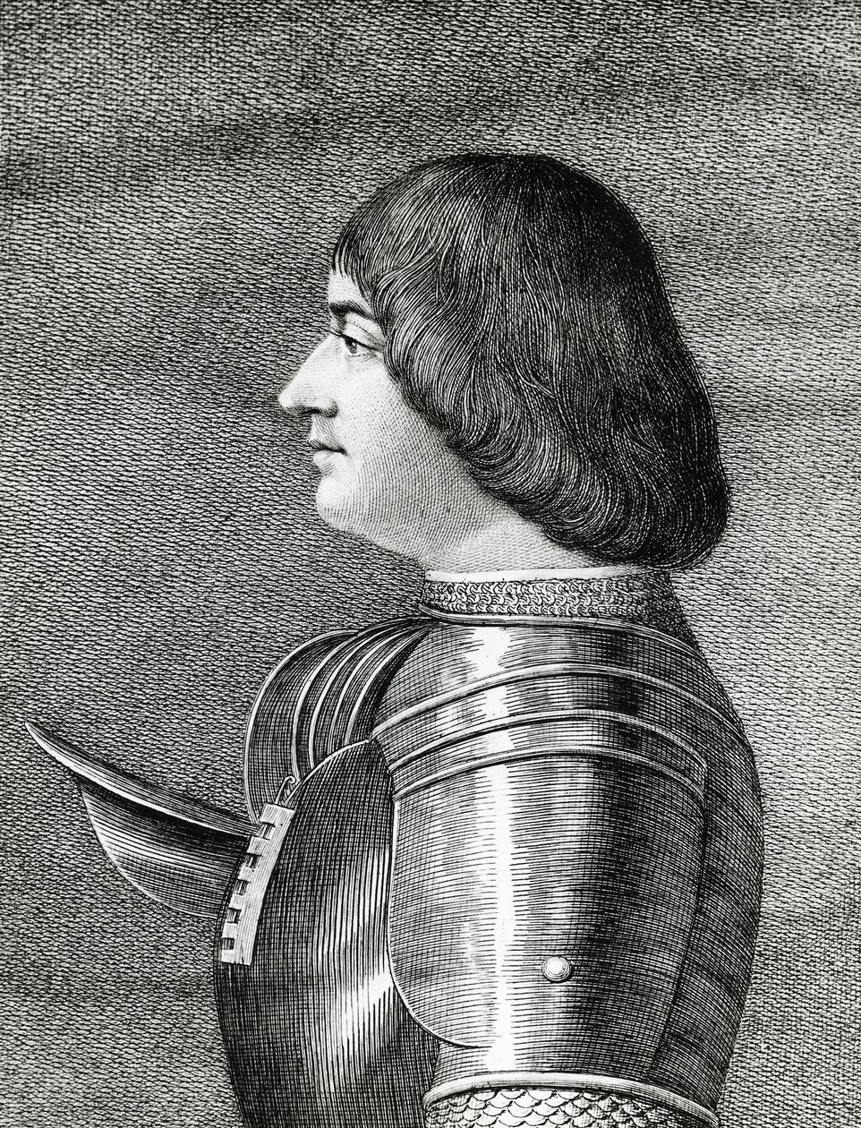 Portrait de Ludovico Sforza, dit Il Moro (1452-1508), duc de Milan, gravure - Walter Charles Mills