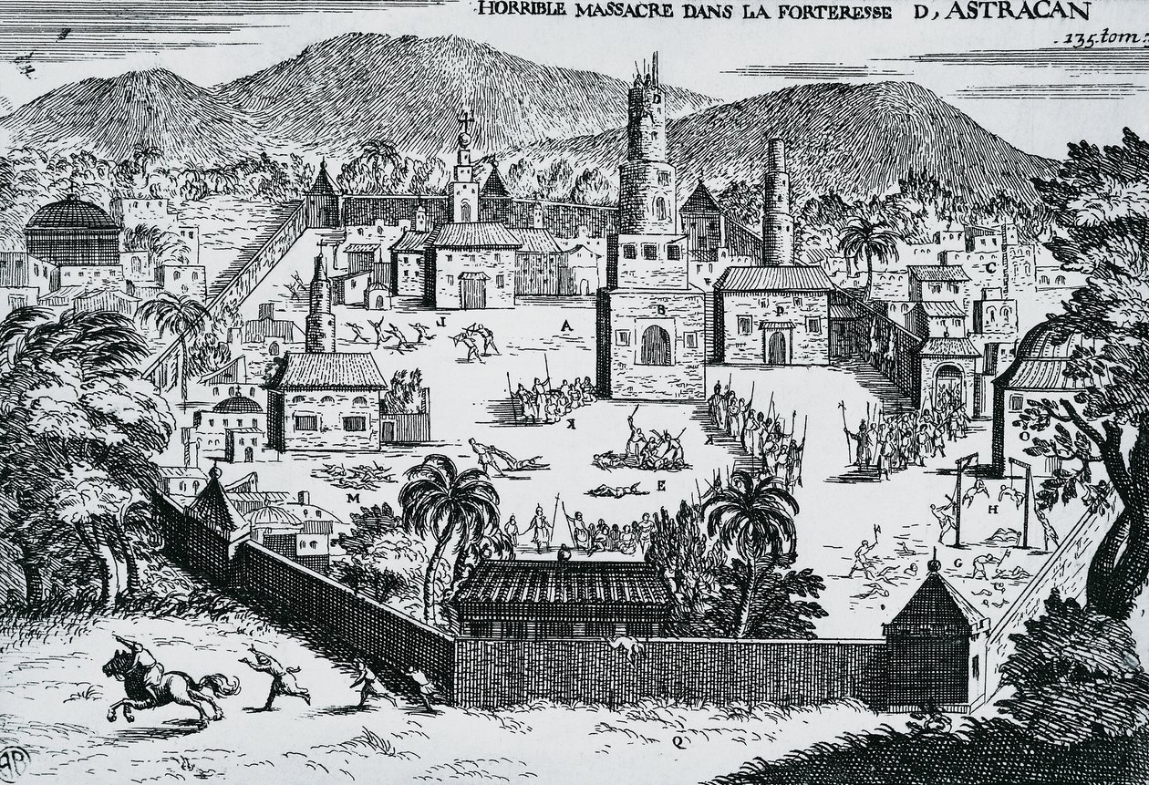 Les Cosaques dirigés par Stepan Razin attaquant la forteresse d