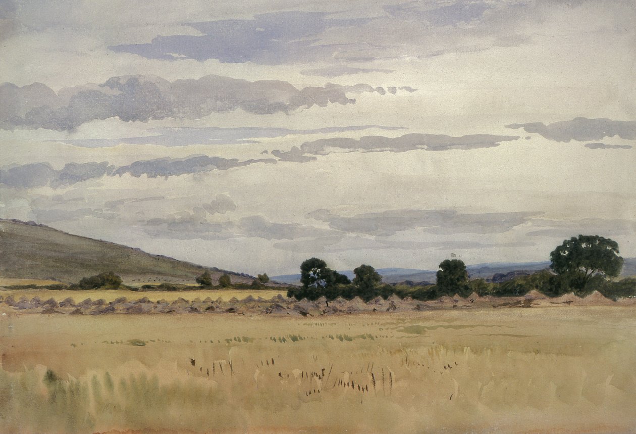 Paysage avec champ de blé - John Absolon