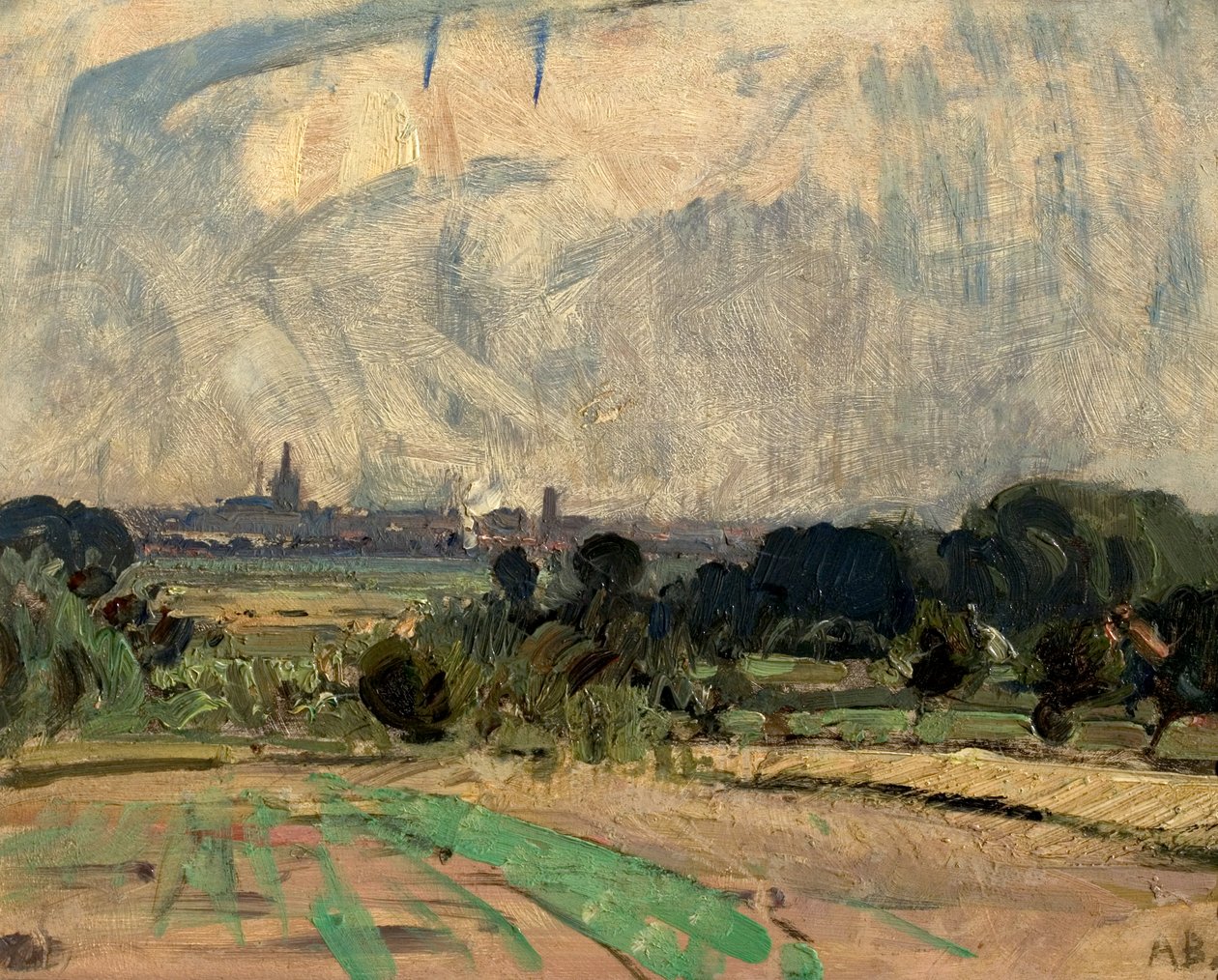 Près de Nottingham (huile sur toile) - John Alfred Arnesby Brown