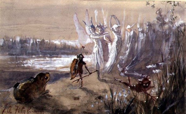 Une halte dans la procession féerique - John Anster Fitzgerald