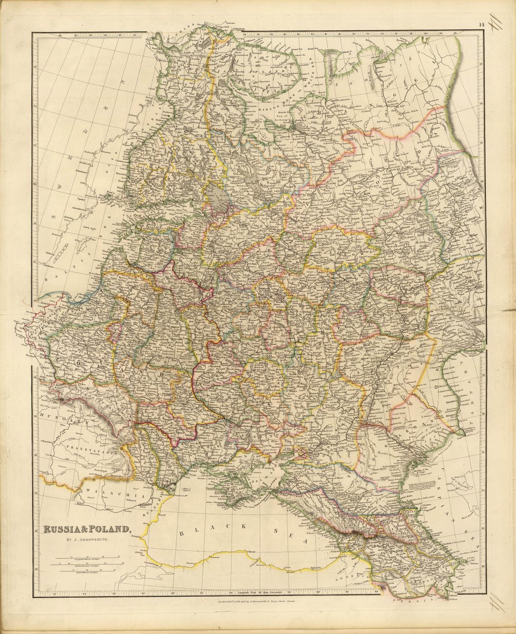 Carte de la Russie et de la Pologne, 1832 - John Arrowsmith