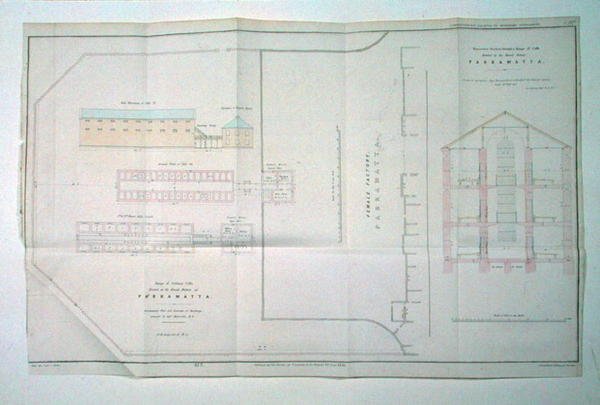 Gamme de cellules solitaires érigées à la Female Factory à Parramatta, Nouvelle-Galles du Sud - John Arrowsmith