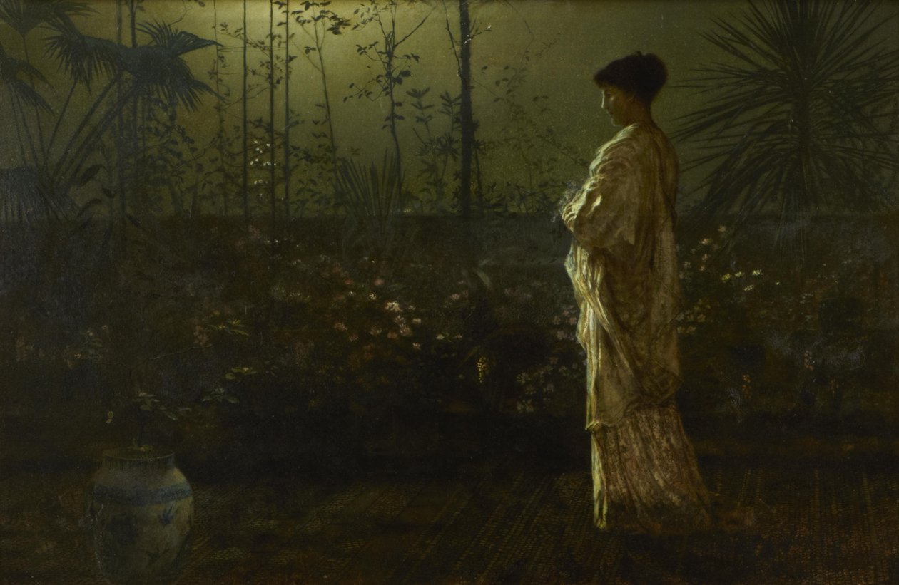 John Atkinson Grimshaw - Veillée nocturne - John Atkinson Grimshaw