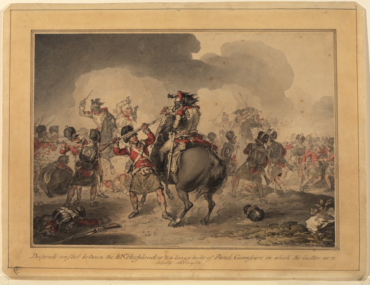42e Highlanders à Waterloo, 1815 - John Augustus Atkinson