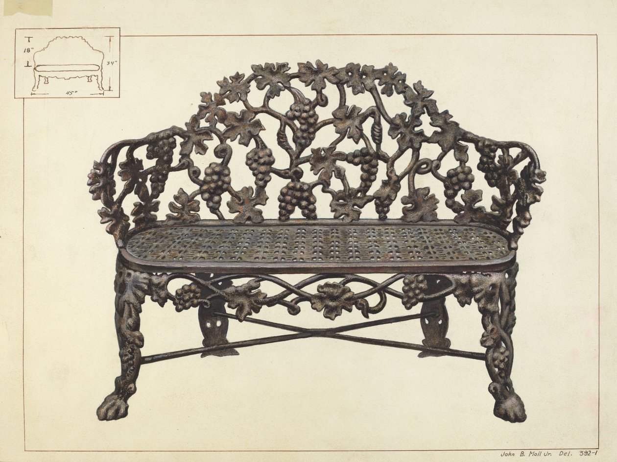 Banc de jardin - John B. Moll