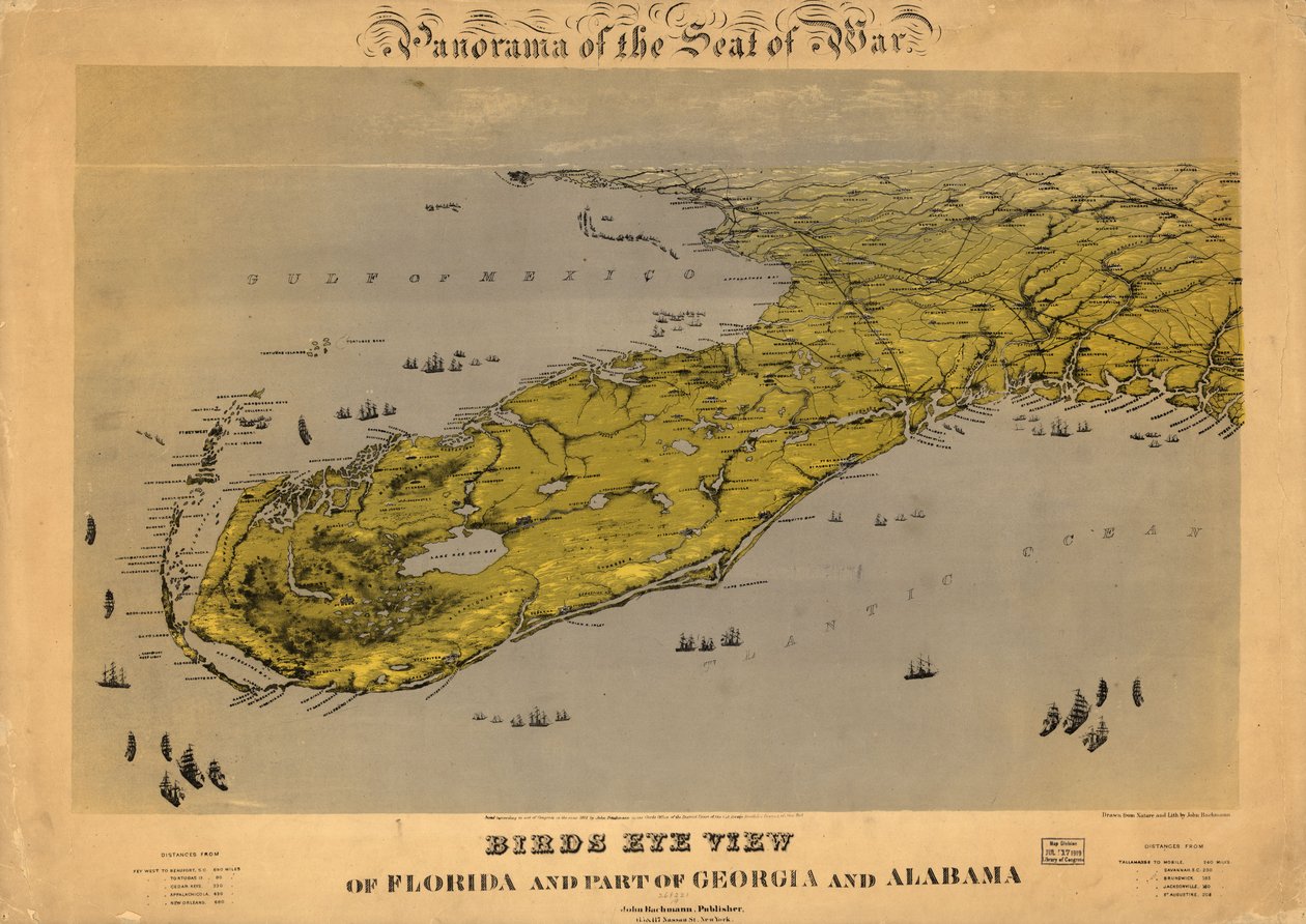 Vue aérienne de la Floride et d