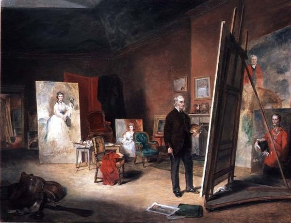 Portrait de Sir Francis Grant à un chevalet - John Ballantyne