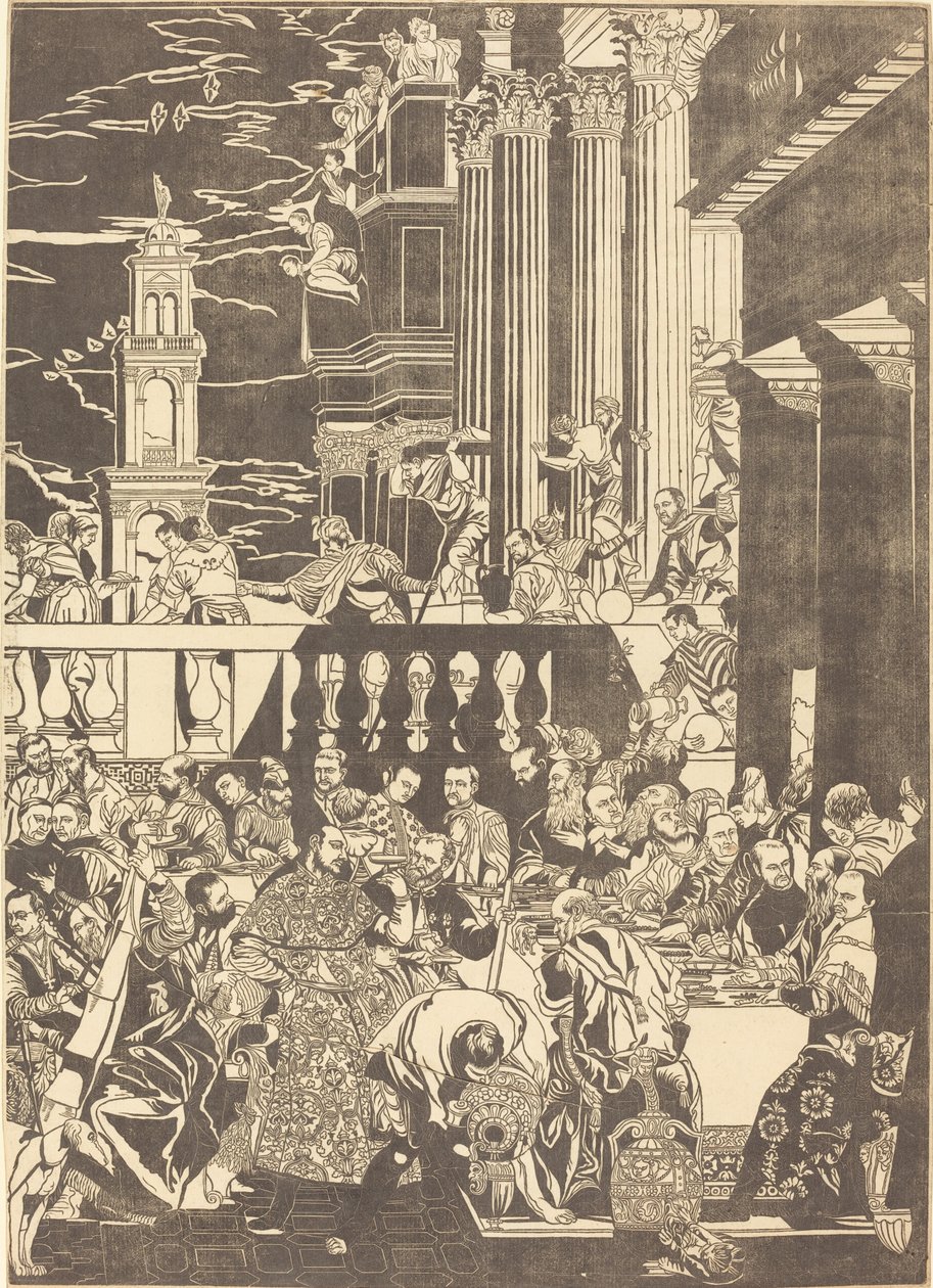 Les Noces de Cana (plaque de droite) - John Baptist Jackson after Veronese