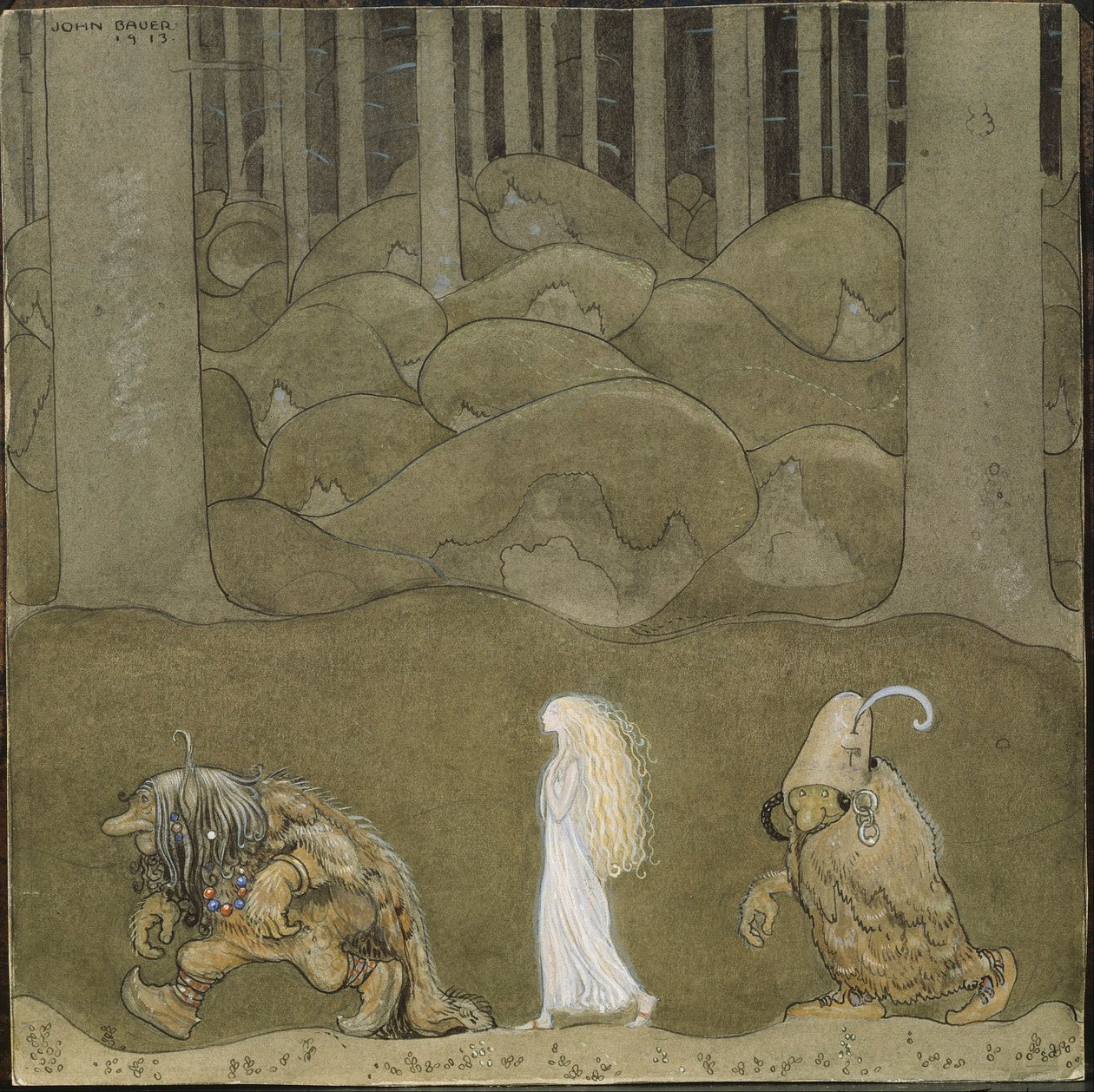 La Princesse et les trolls - John Bauer