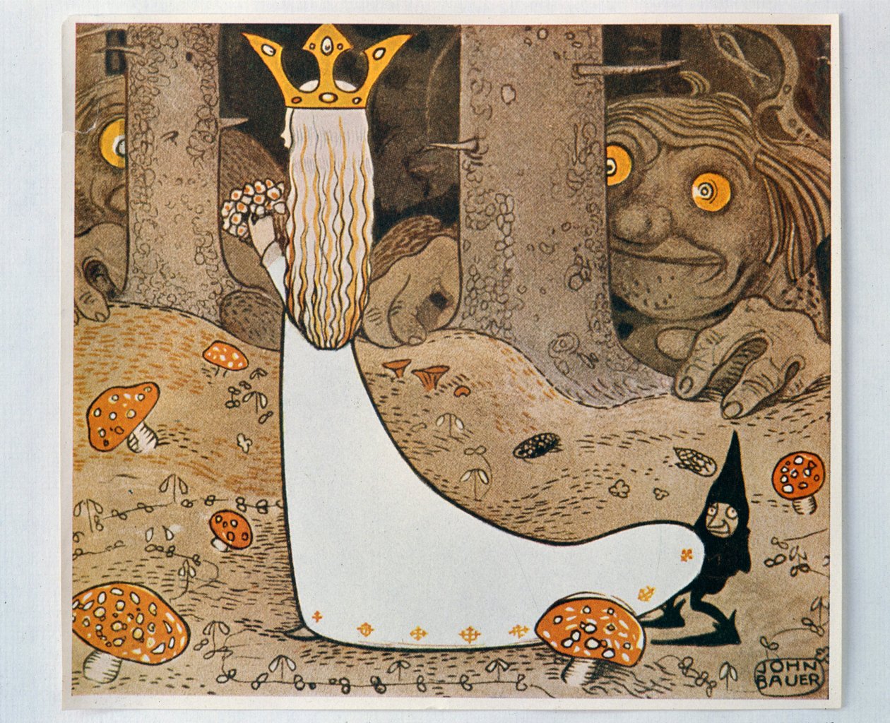 La princesse et le troll. De Bland Tomtar och Troll, 1913 - John Bauer