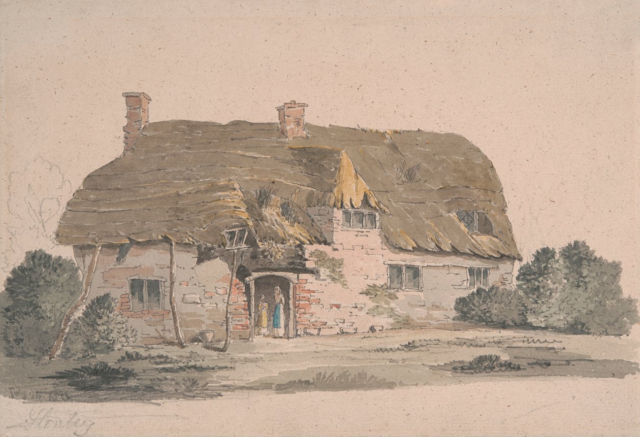 Cottage au toit de chaume près de Henley - John Baverstock Knight