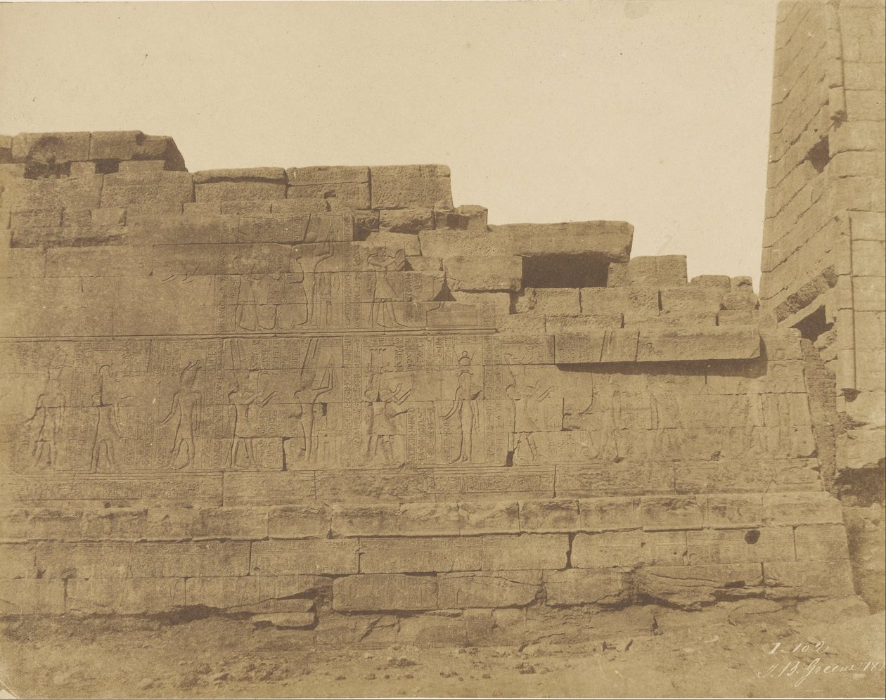 Karnak, Temple au Sud de la Salle Hypostyle, Mur du Sud (Face Extérieure) - John Beasly Greene
