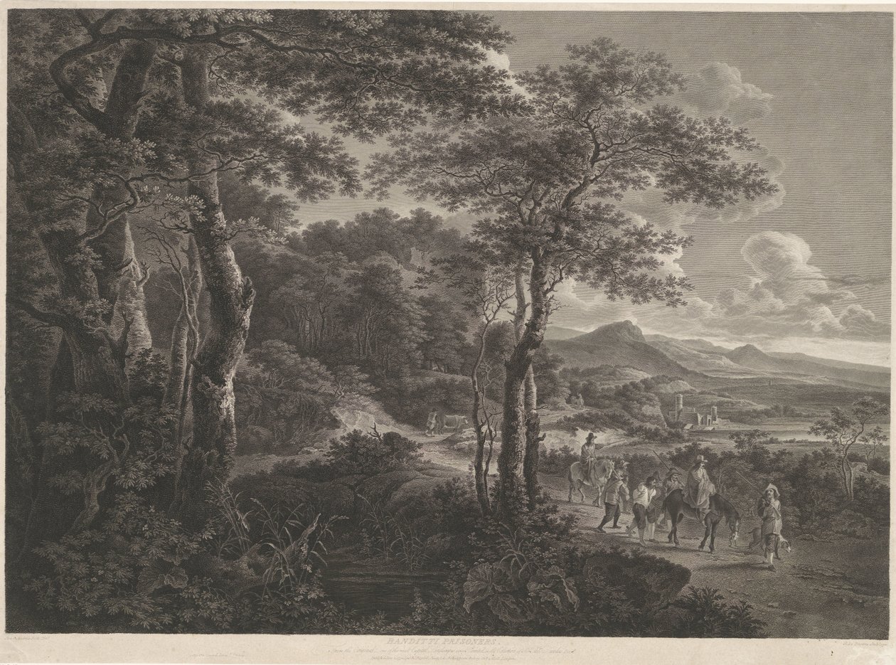 Paysage avec des bandits prisonniers - John Browne