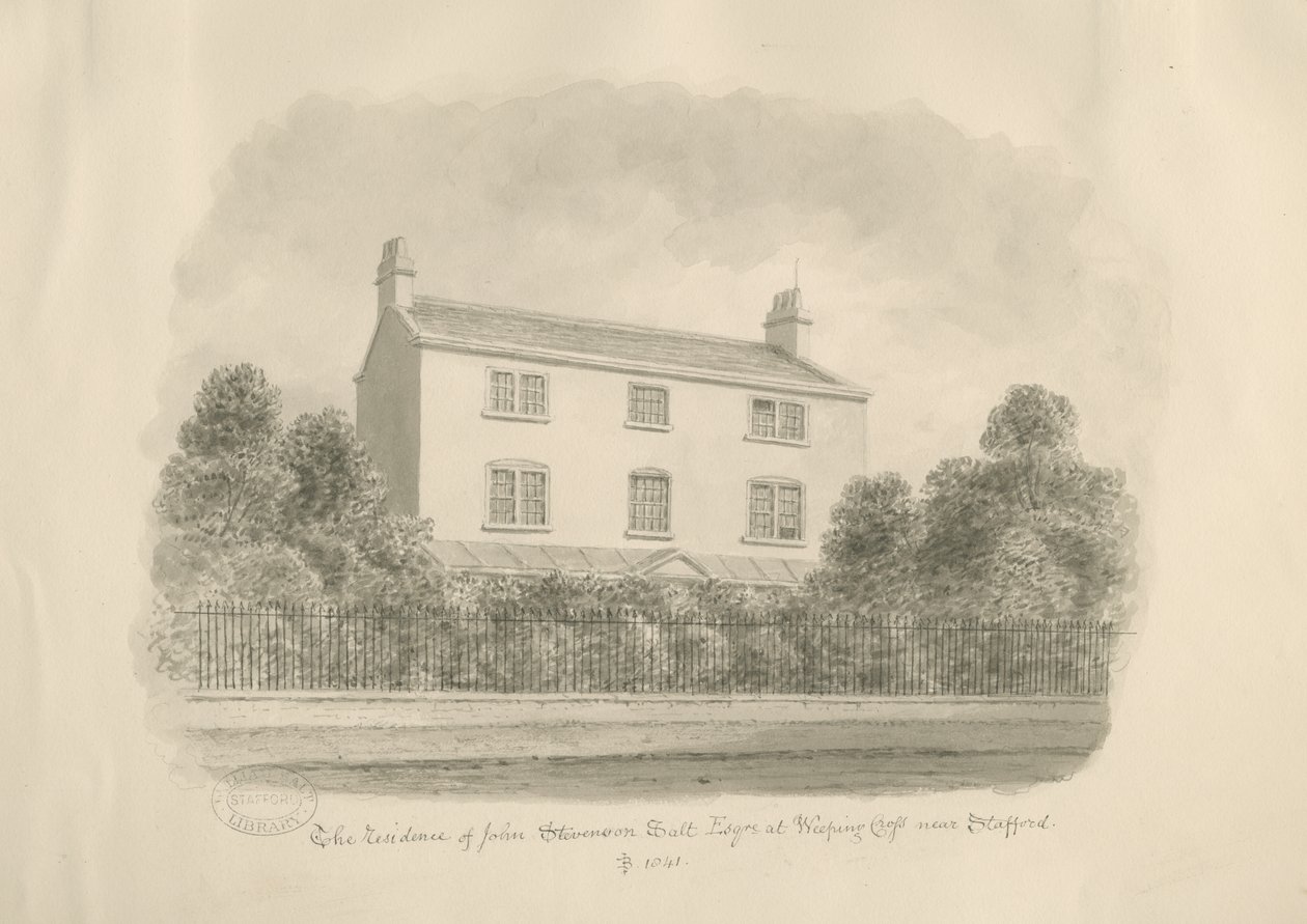 Village de Baswich - maison de John Stevenson Salt, Esq. - John Buckler