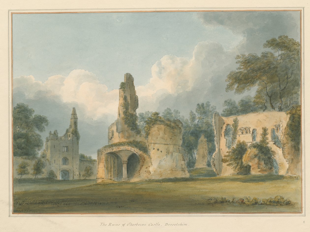 Dorset - Sherborne - Ruines du Château, 1802 - John Buckler