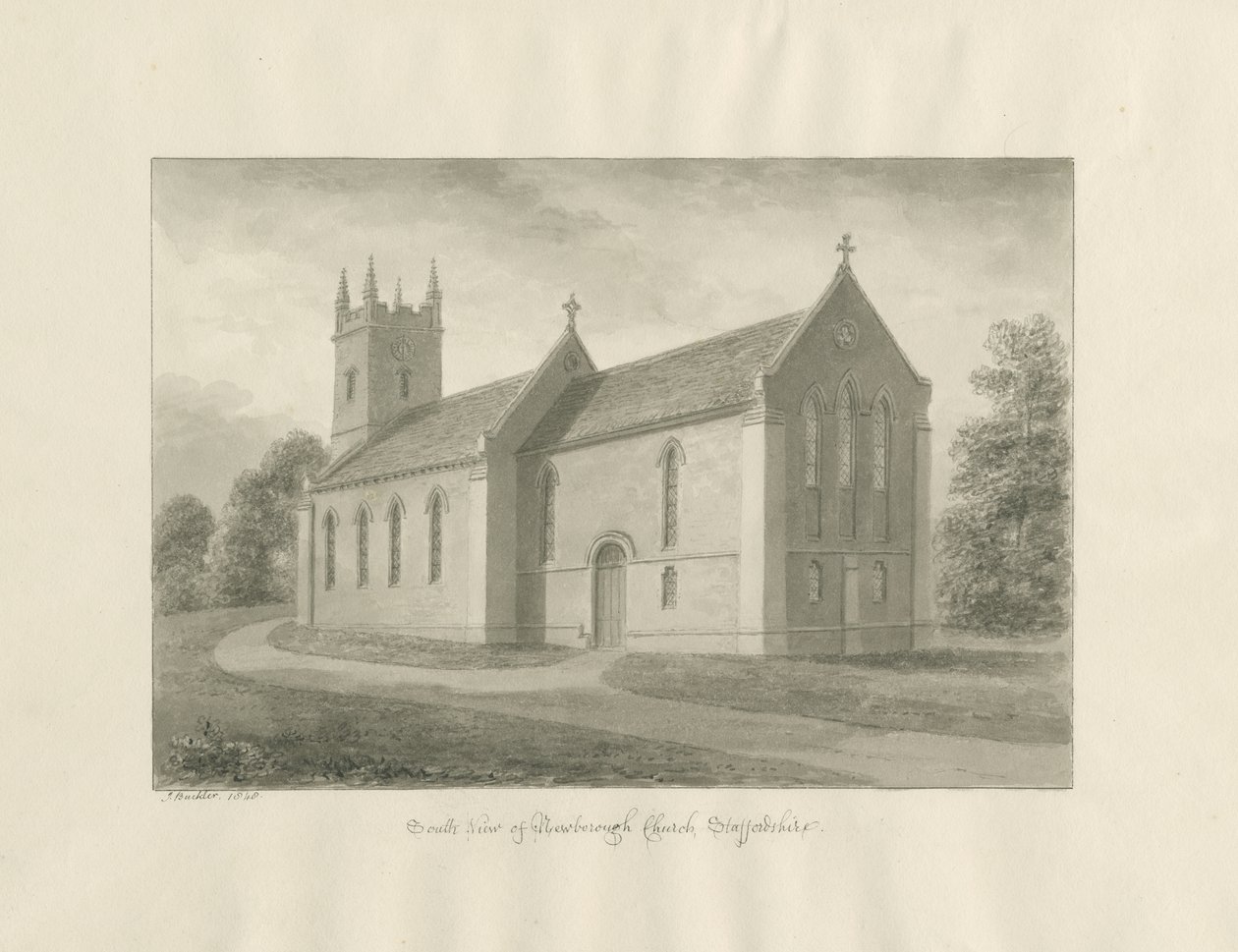 Église de Newborough - John Buckler