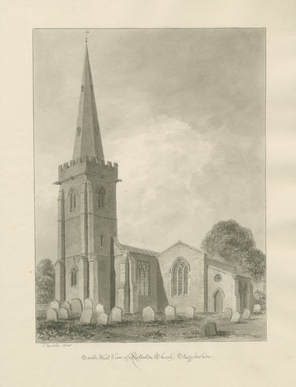 Église de Rolleston - John Buckler