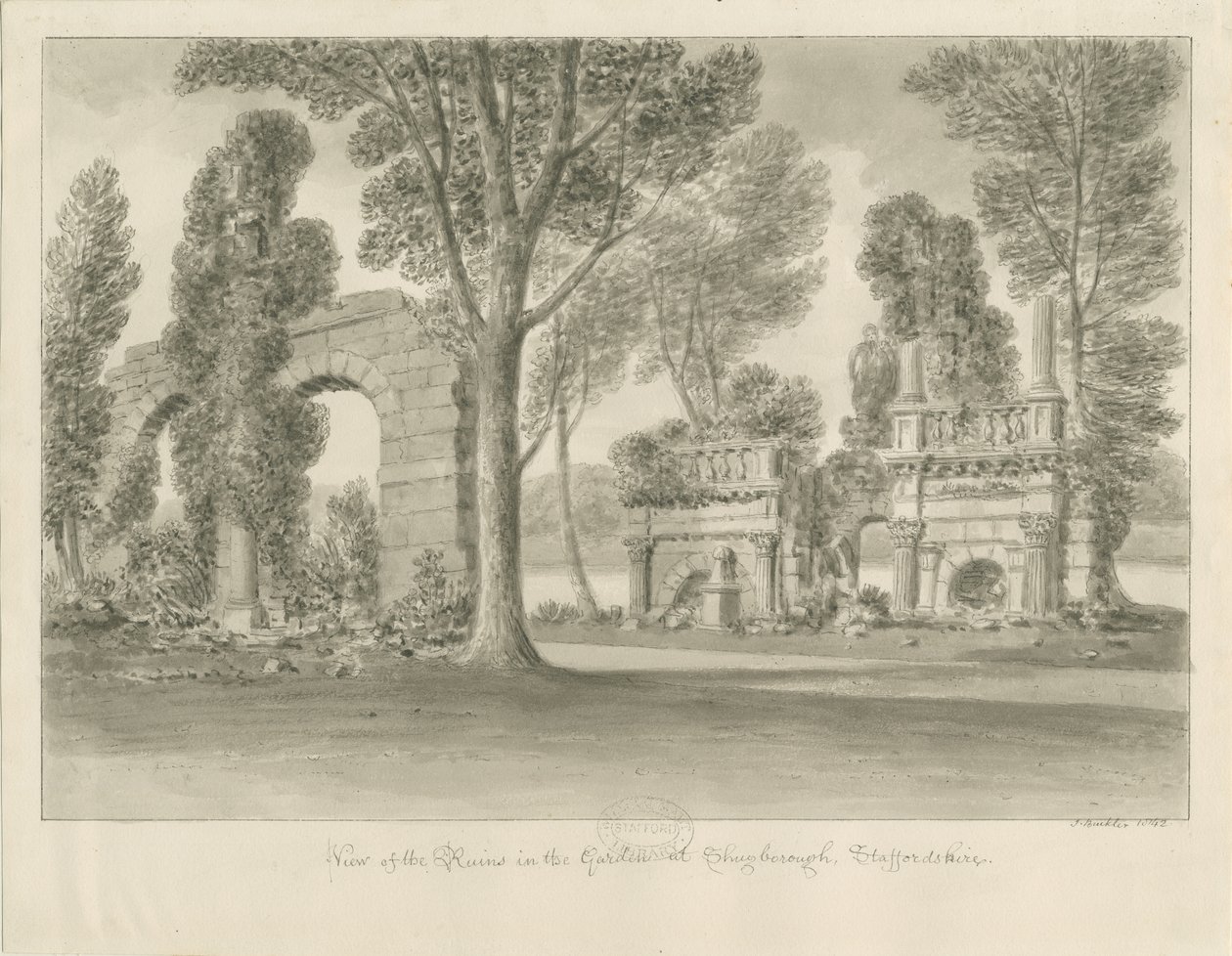 Shugborough - Ruines dans le jardin - John Buckler