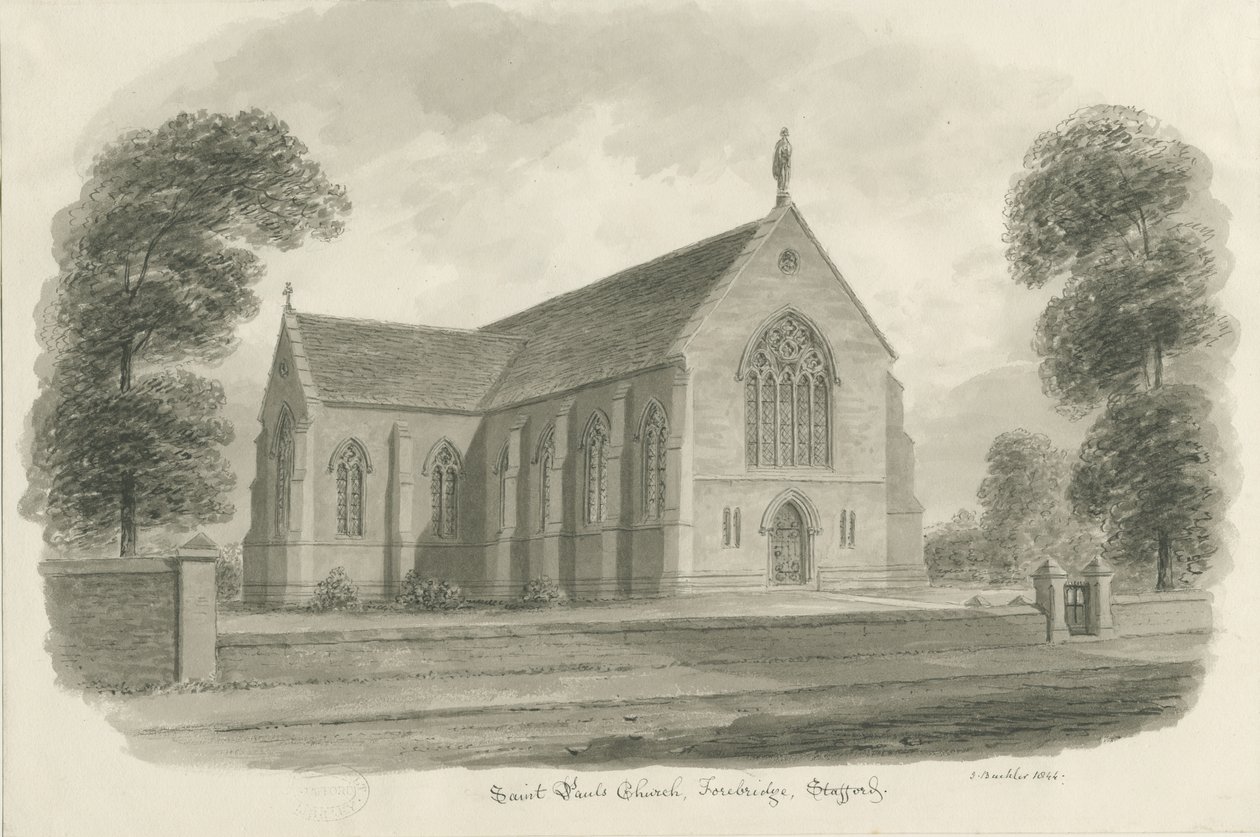 Stafford - Église Saint-Paul, Forebridge - John Buckler