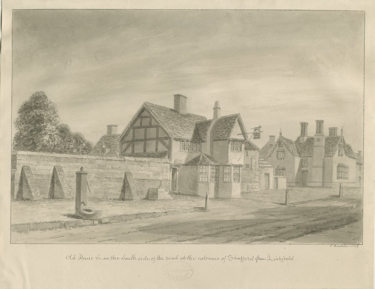 Stafford - [Le White Lion Inn] - John Buckler