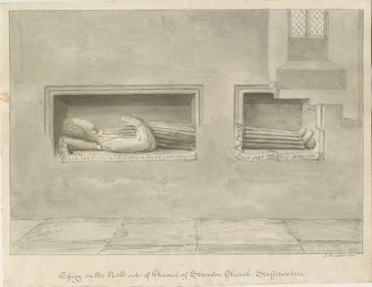 Église de Standon - Tombe murale de Nicholas Hyde - John Buckler