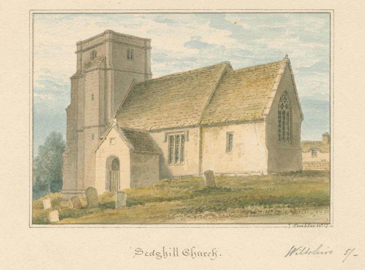 Wiltshire - Église de Sedgehill, 1817 - John Buckler