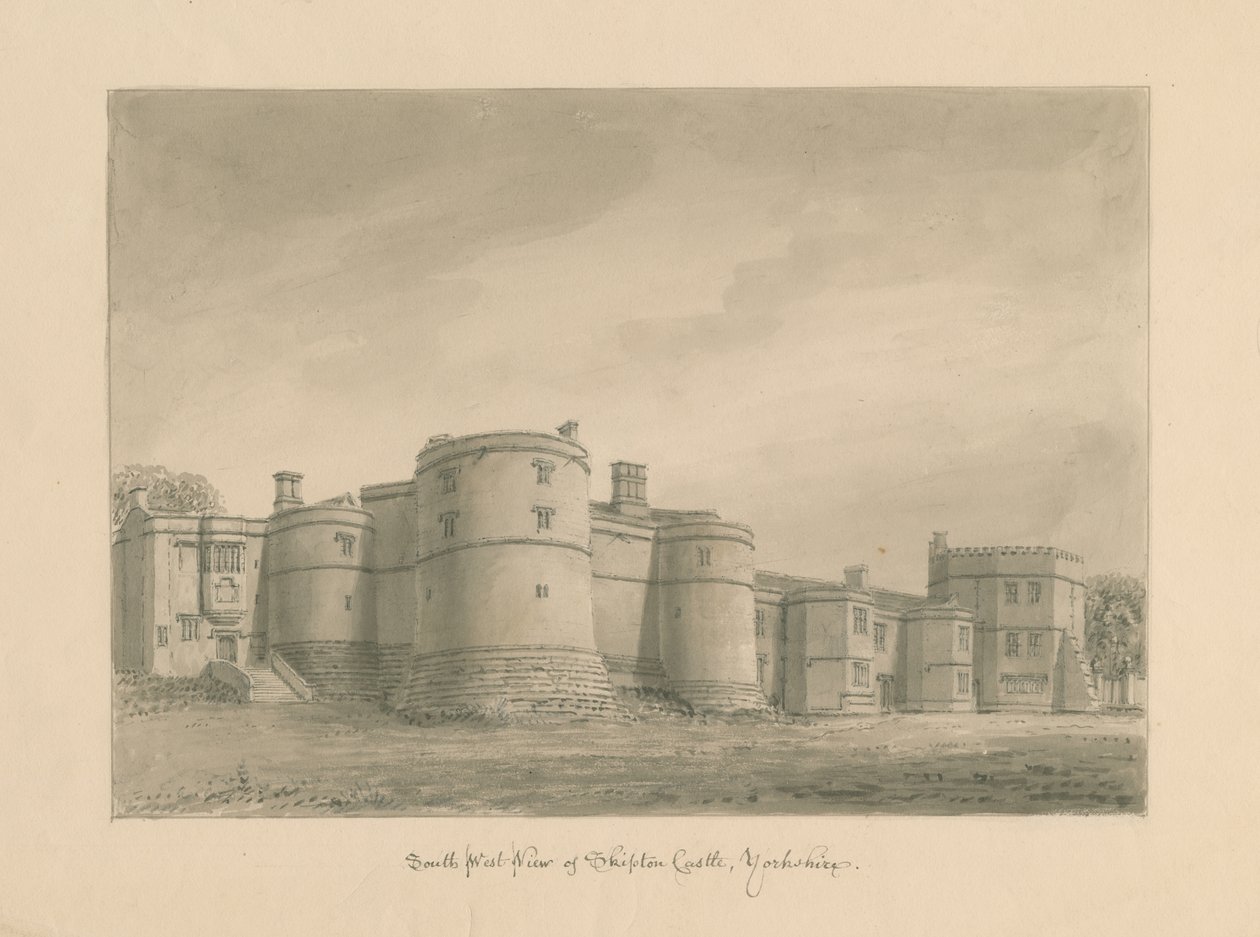 Yorkshire - Château de Skipton, 1818 - John Buckler