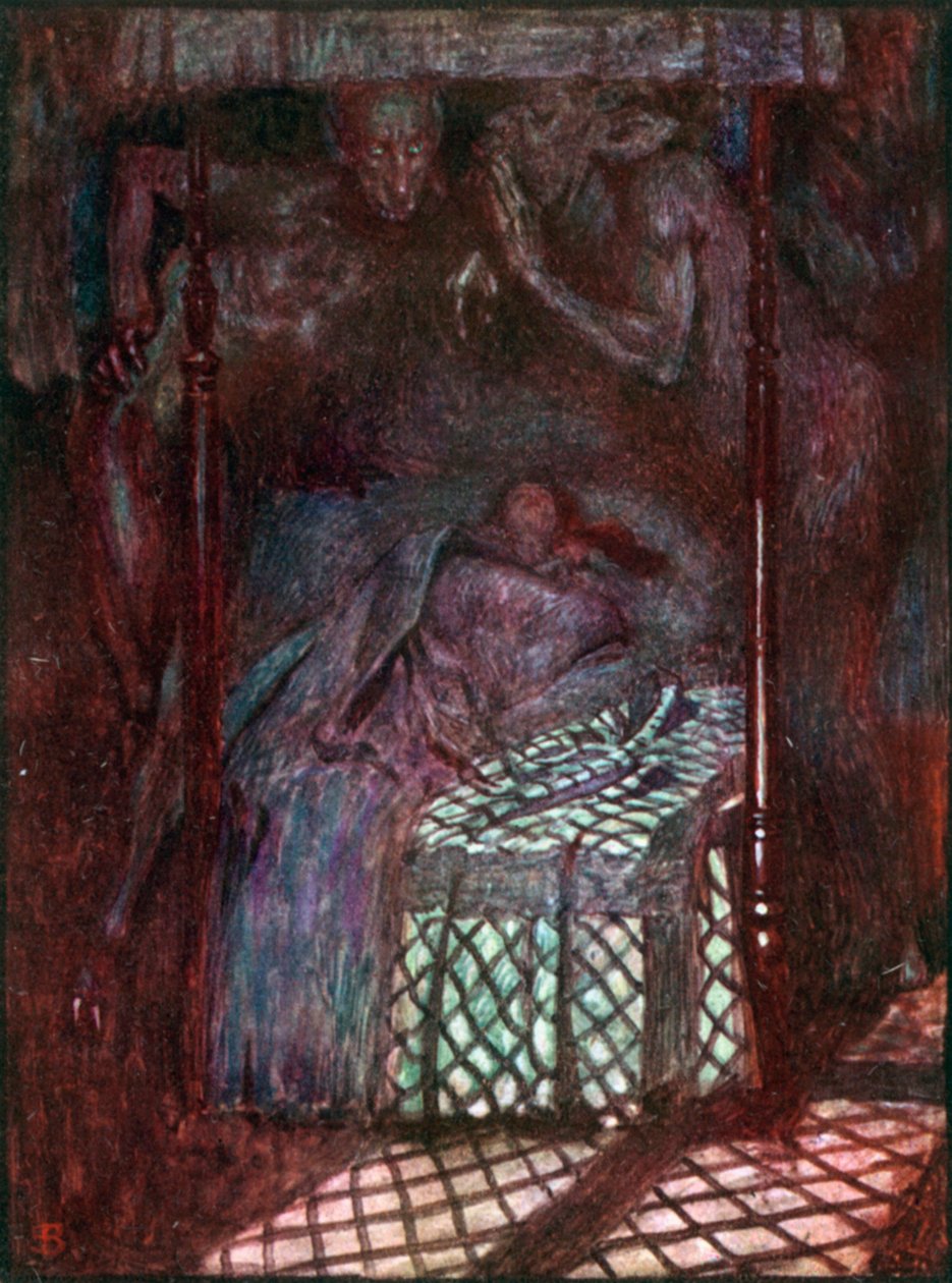 Le rêve de Christiana (lithographie couleur) - John Byam Liston Shaw
