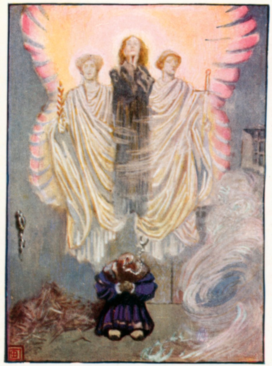 Faust de Gounod, acte V scène i (lithographie couleur) - John Byam Liston Shaw